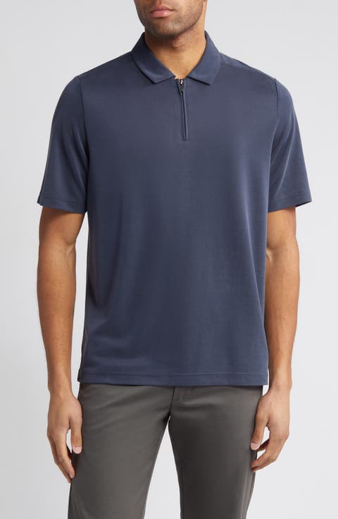 Bird's Eye Quarter Zip Polo