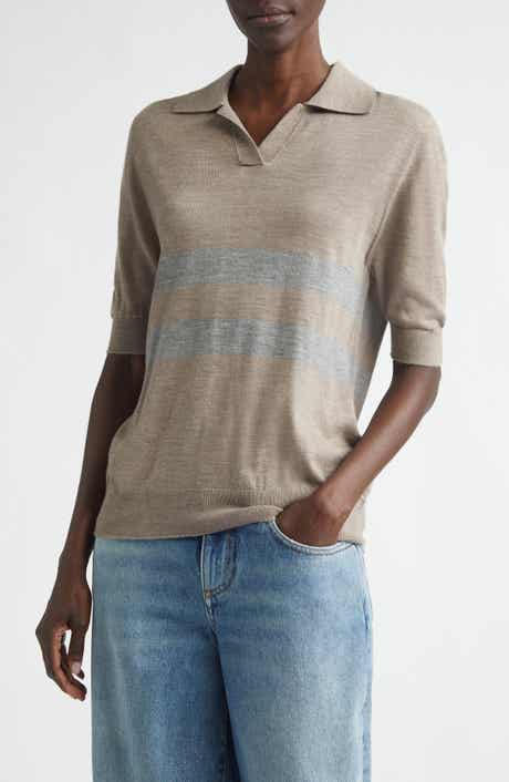Coira Stripe Superfine Cashmere Polo