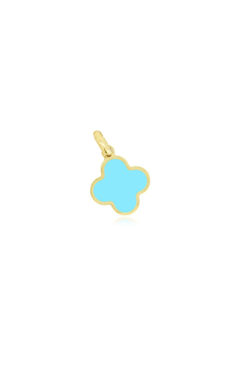 Turquoise Clover Charm, Main, color, Turquoise