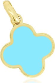 The Lovery Fine Jewelry Turquoise Clover Charm