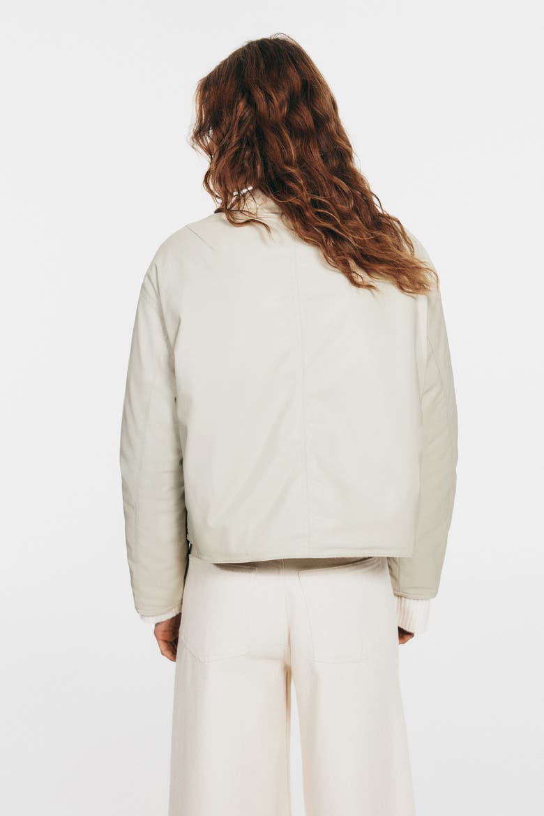 Reversible Bomber Jacket, Alternate, color, Light beige