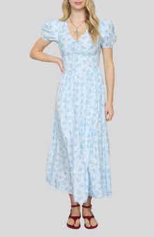 Blu Pepper Floral Print Midi Dress