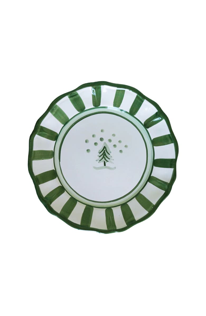 LA GABBIANELLA Allegro, Green - Dinner Plate, Main, color, White