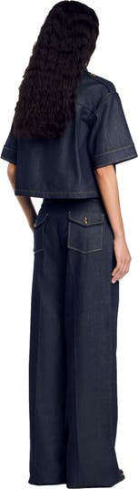 【SATIIIZ】Aran Pintuck Raw Wide Denim Pants SATIIIZ】Aran Pintuck Raw Wide Denim Pants (SATiiiZ/デニム