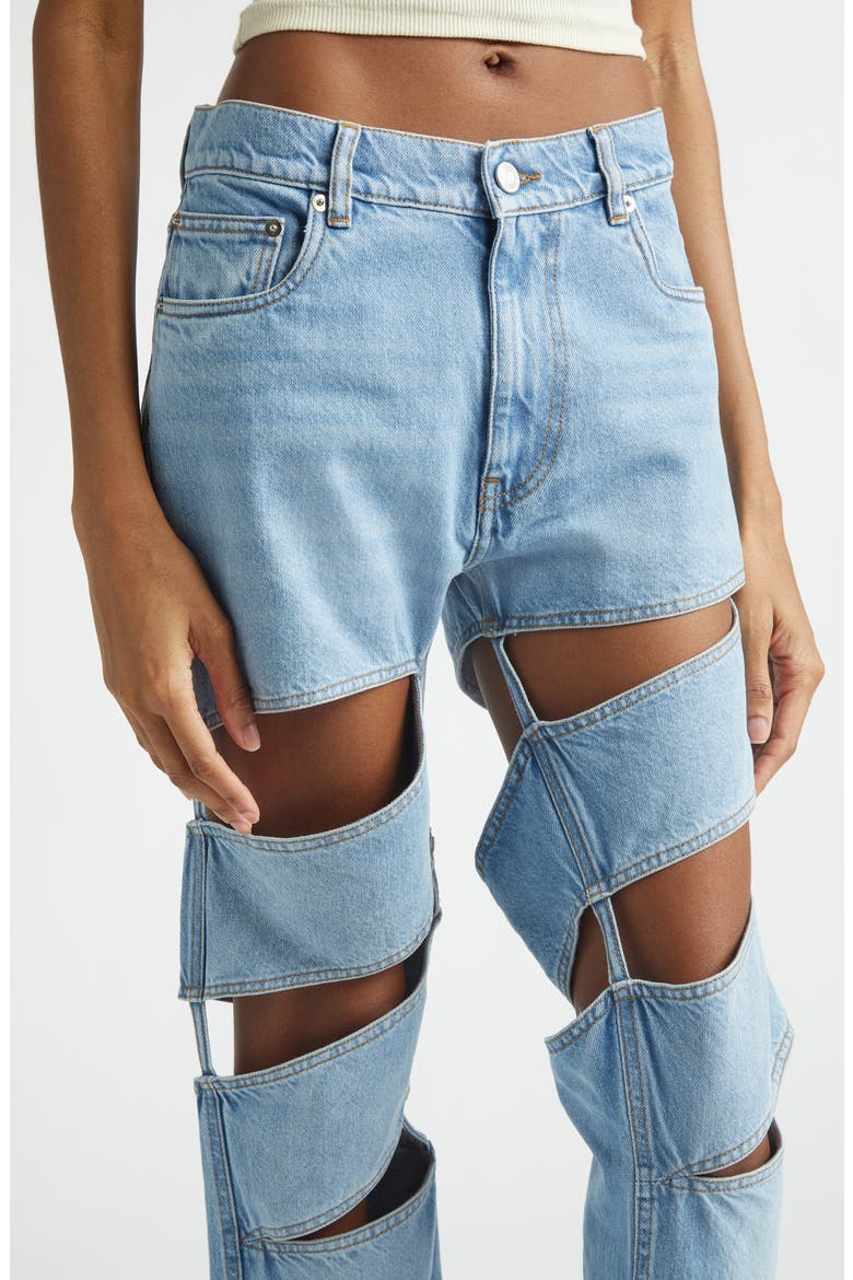Spiral Straight Cut Jeans, Alternate, color, BLUE LIGHT BLUE