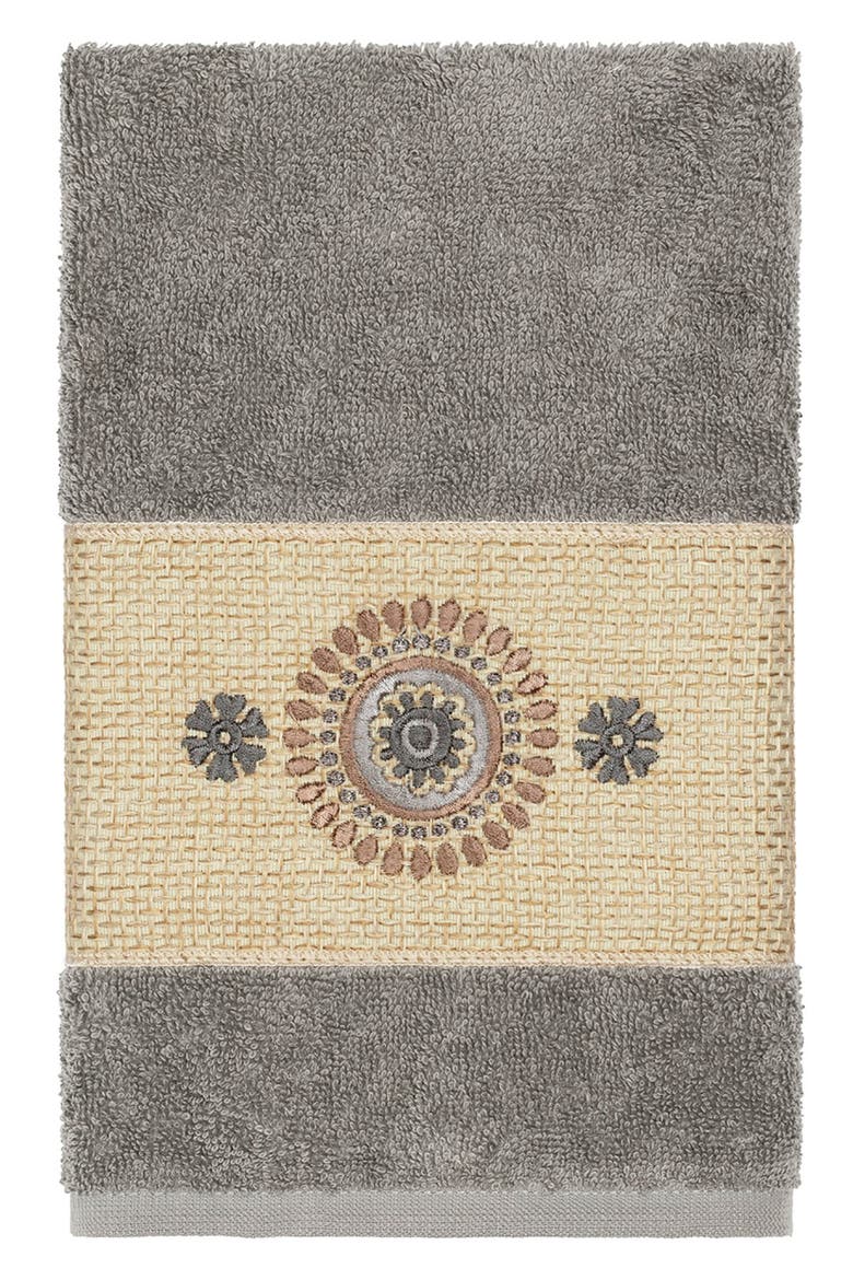 Isabell 3-Piece Embellished Towel Set - Dark Grey, Alternate, color, DARK GREY