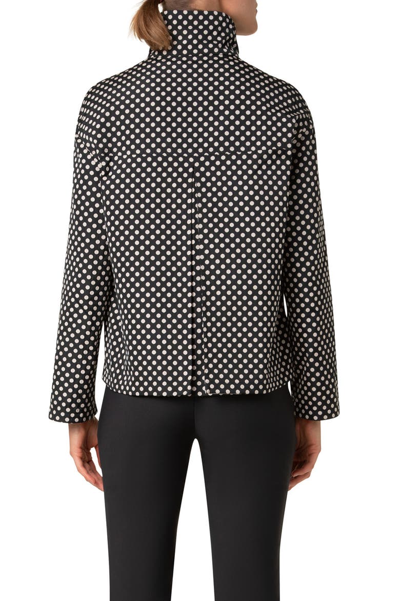 Polka Dot Reversible Jacket, Alternate, color, BLACK CREAM