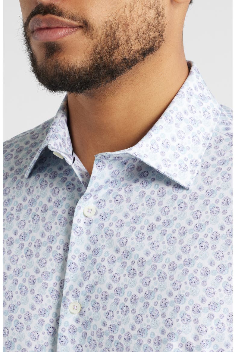 James OoohCotton® Disco Ball Print Button-Up Shirt, Alternate, color, PLUM
