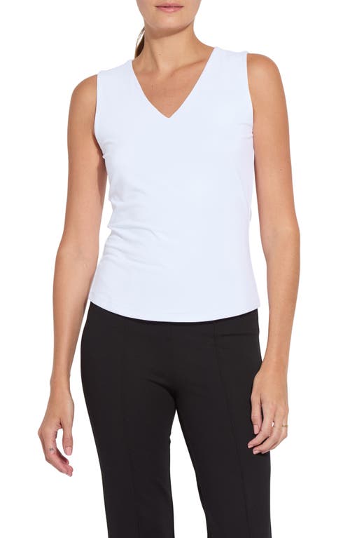 Lyssé Essential V-neck Shell Curvy In White