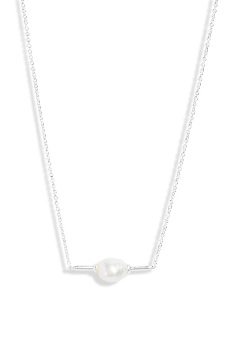 Kendra Scott Emberly Natural Pearl Necklace, Main, color, 
