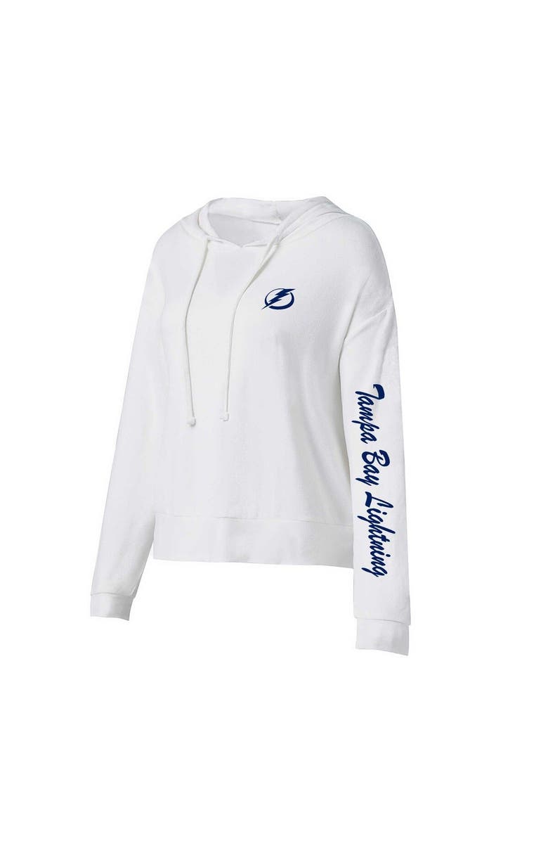 CONCEPTS SPORT Women's Concepts Sport White Tampa Bay Lightning Accord Hacci Long Sleeve Hoodie T-Shirt, Main, color, 