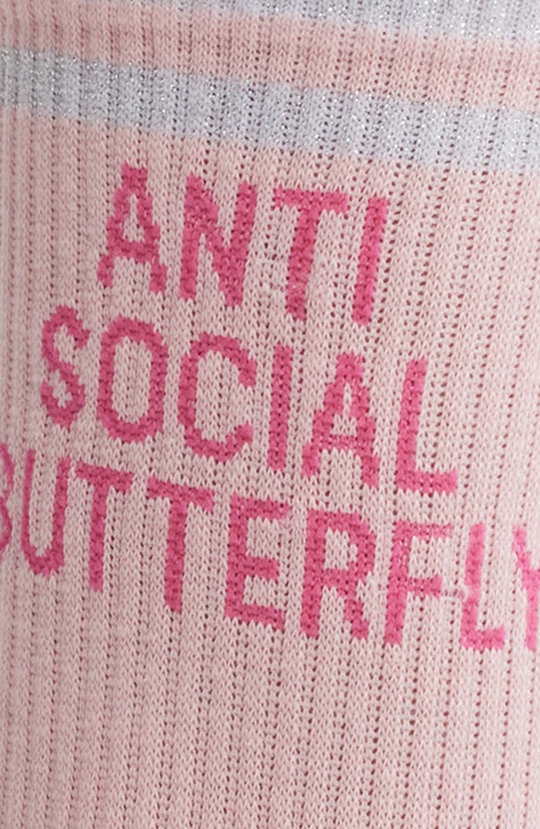 HIGH HEEL JUNGLE Cotton Blend Crew Socks, Alternate, color, Pink