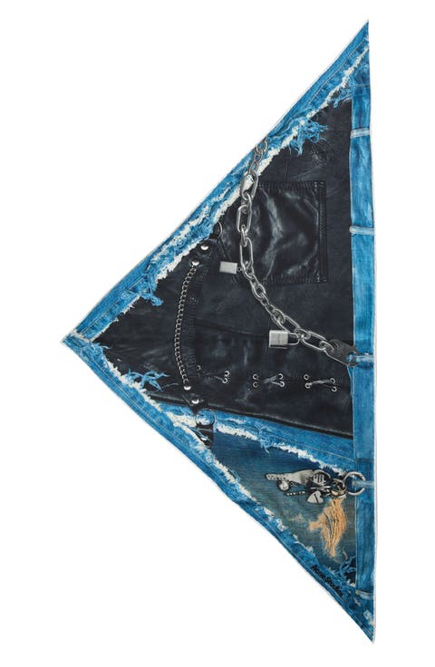 Trompe l'Oeil Silk Triangle Scarf