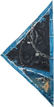 Acne Studios Trompe l'Oeil Silk Triangle Scarf