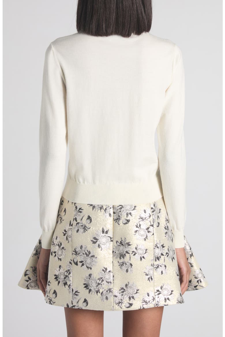 Ruffle Collar Wool Blend Sweater, Alternate, color, IVORY