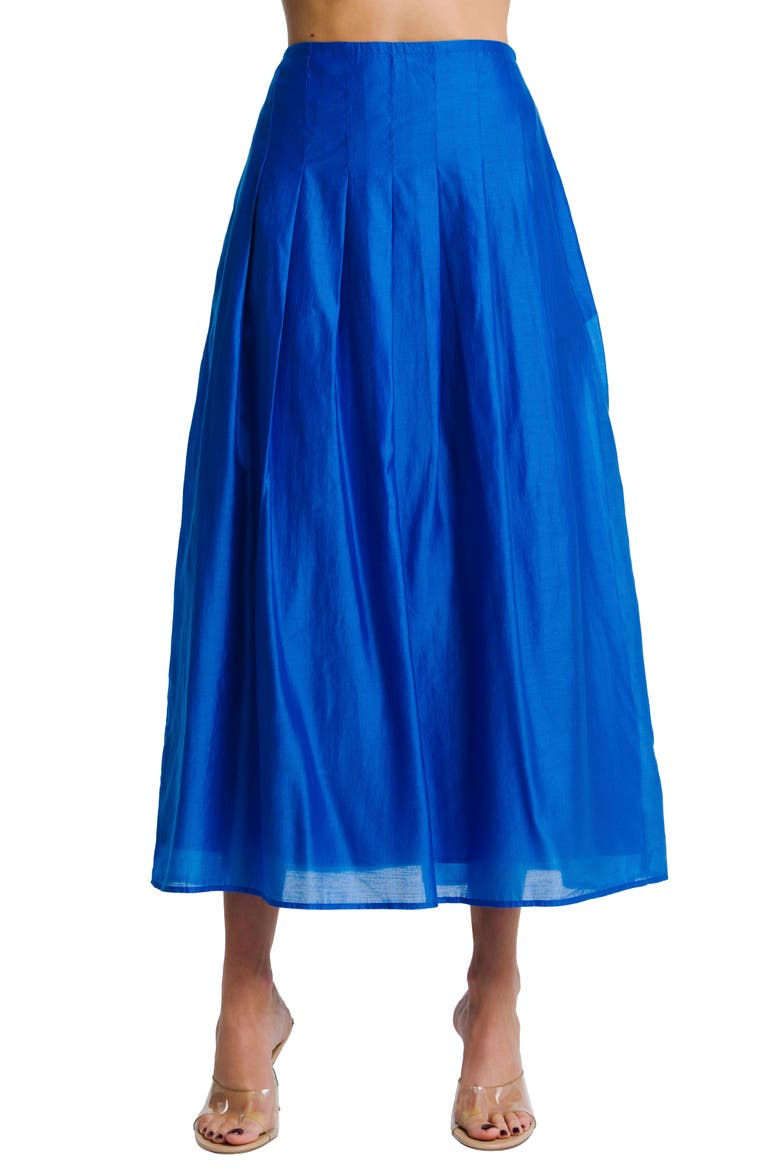 Pheona A-Line Midi Skirt, Main, color, BLUE
