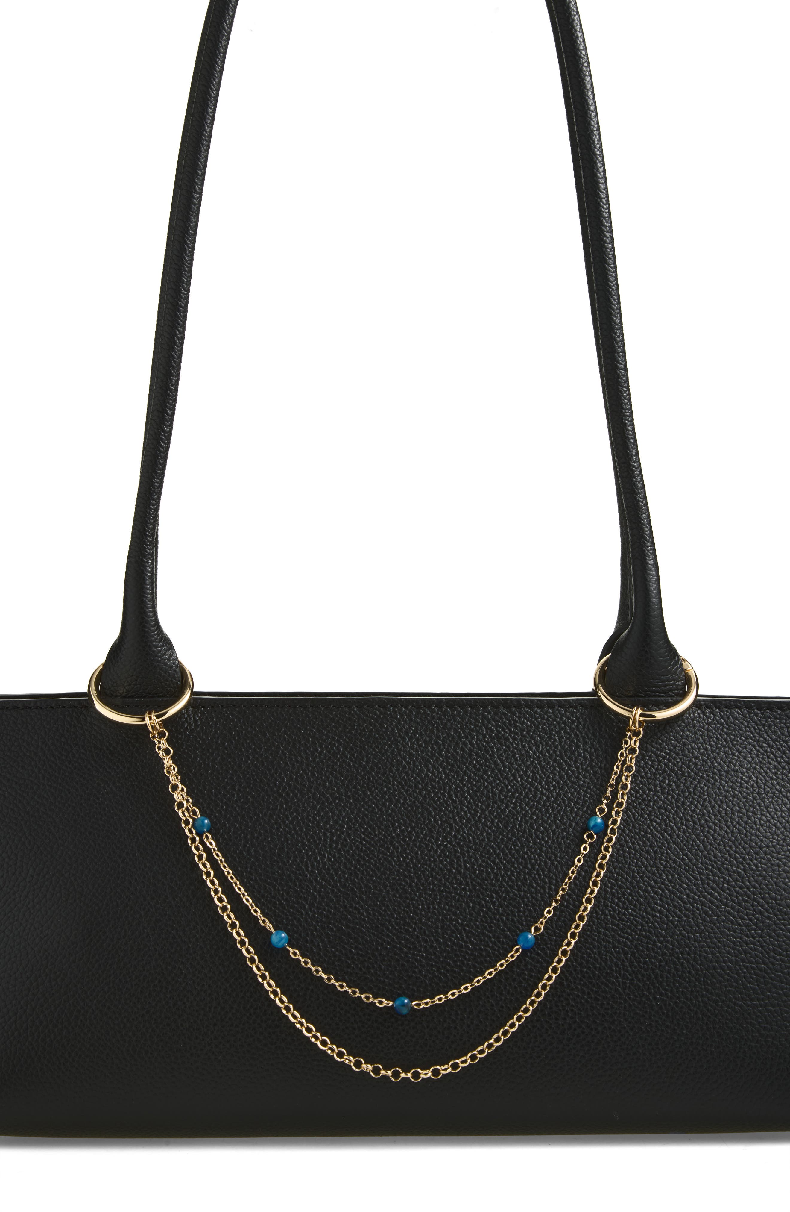 Swag Chain Bag Charm, Alternate, color, GOLD