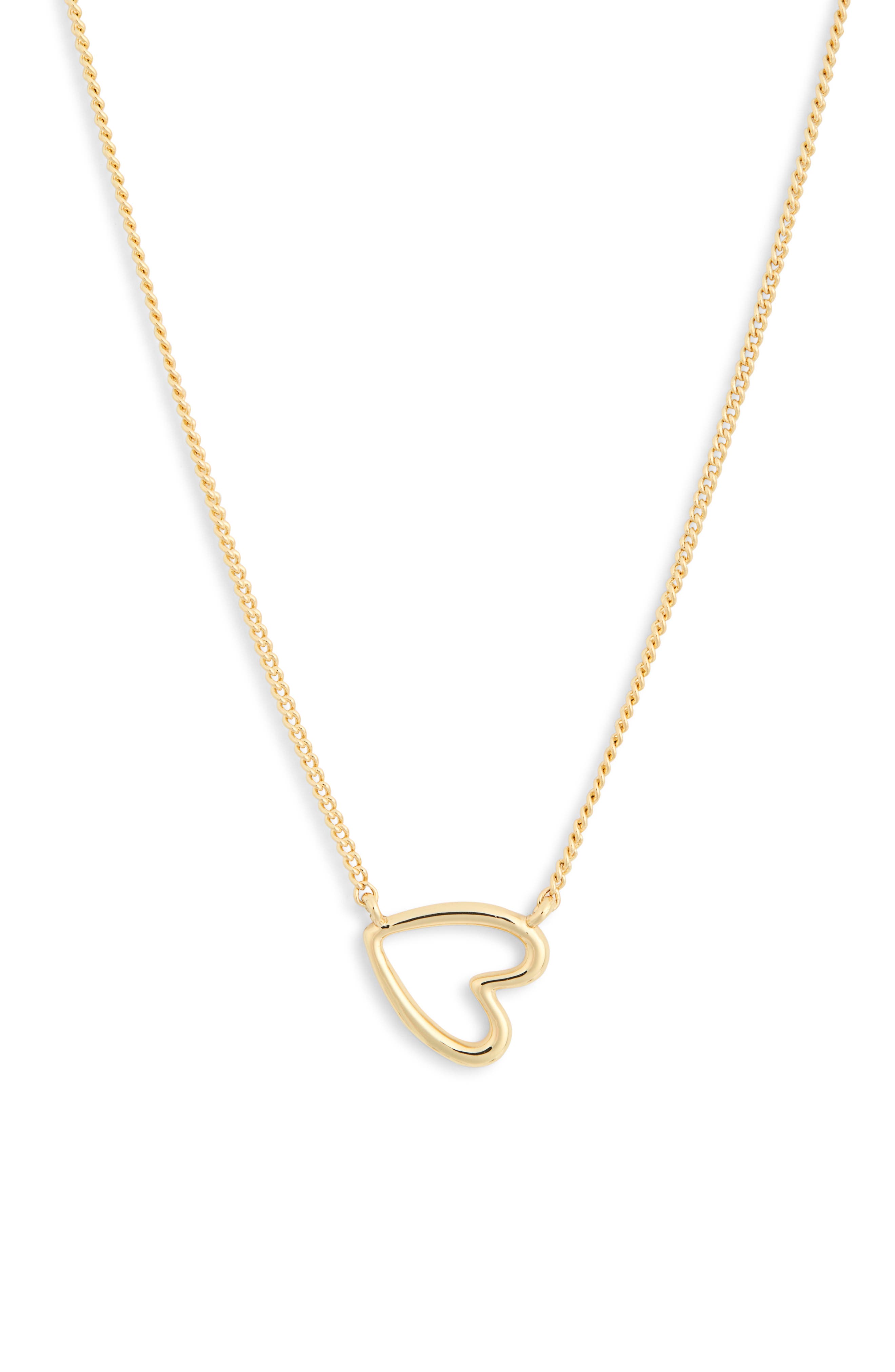 Open Heart Pendant Necklace
