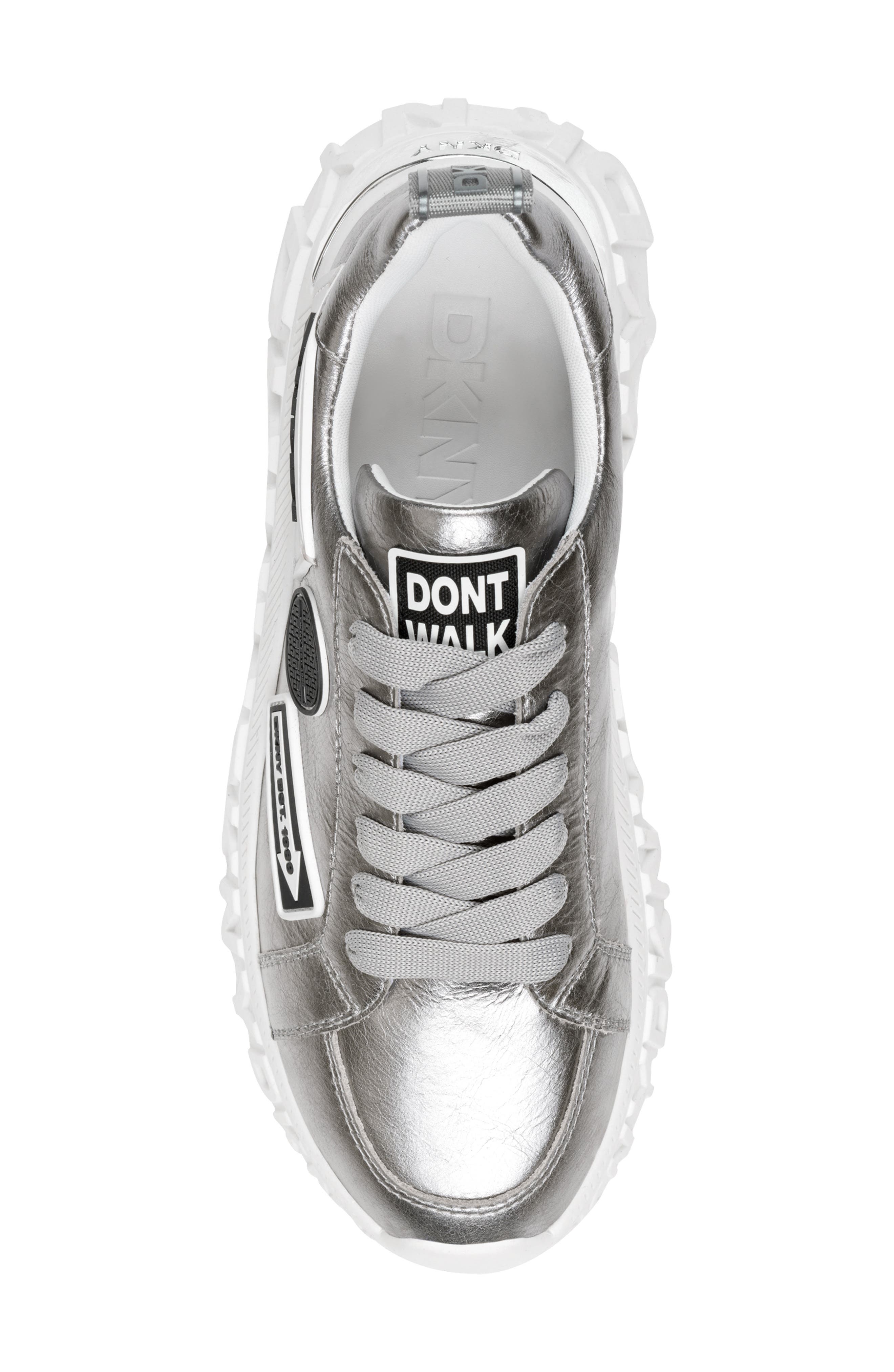 DKNY Lexie Platform Sneaker, Alternate, color, Nickel