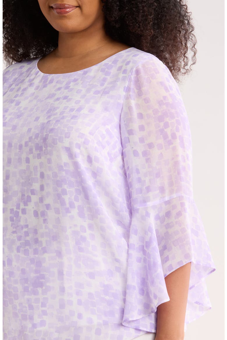 Ruffle Sleeve Top, Alternate, color, LAVENDER MIST MULTI