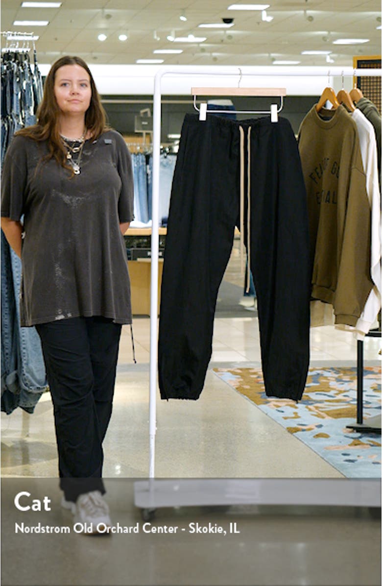 Gender Inclusive Textured Nylon Track Pants, sales video thumbnail