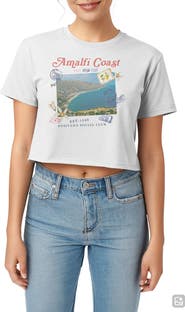 Monster Digital Amalfi Postcard Crop Graphic T-Shirt