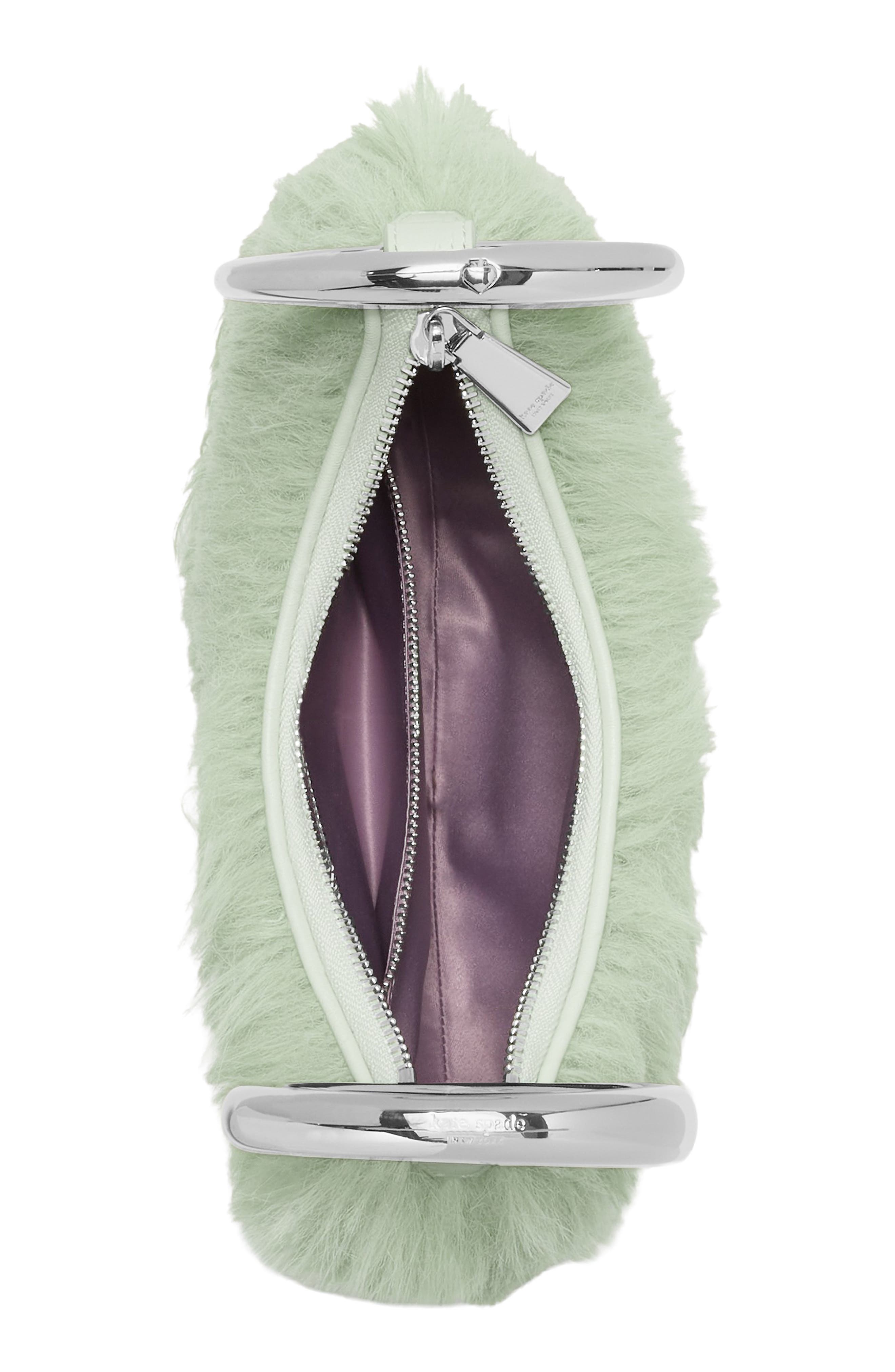 Kate Spade New York the bangle faux fur shoulder bag, Alternate, color, 