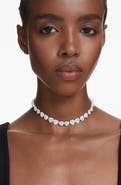 Swarovski x Ariana Grande Angelic Crystal Heart & Faux Pearl Choker Necklace
