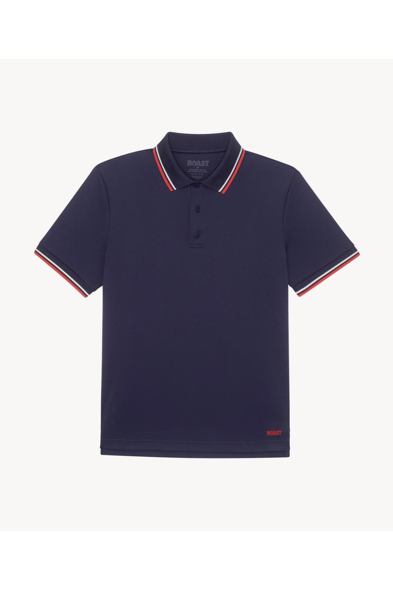 Tipped Match Polo 2.0, Main, color, Navy Red White