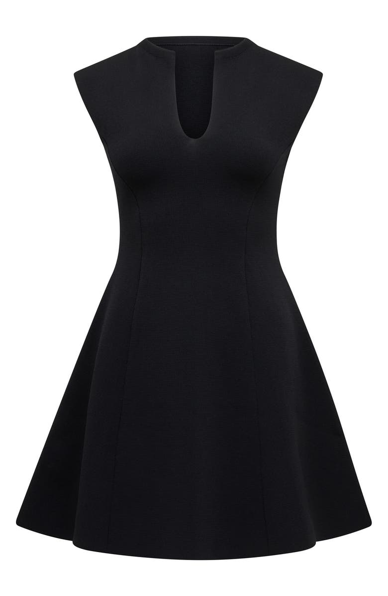 Ever New Katerina Crepe Fit & Flare Minidress, Alternate, color, Black
