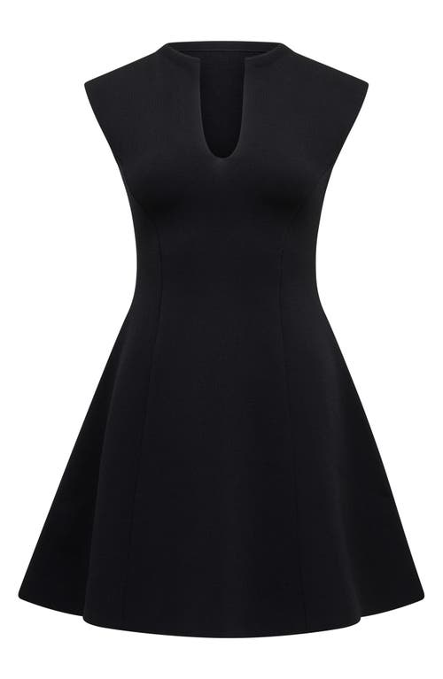 Ever New Katerina Crepe Fit & Flare Minidress In Black