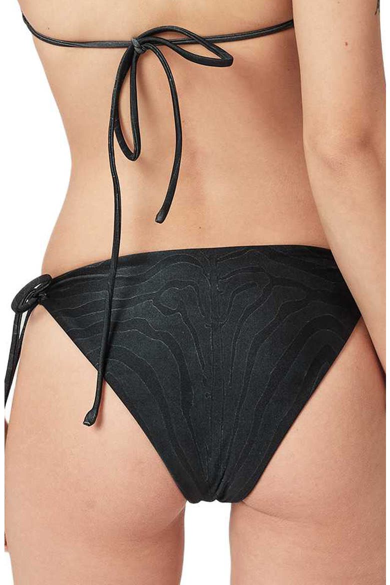 Saph Side Tie Bikini Bottoms, Alternate, color, ZEBRA BLACK