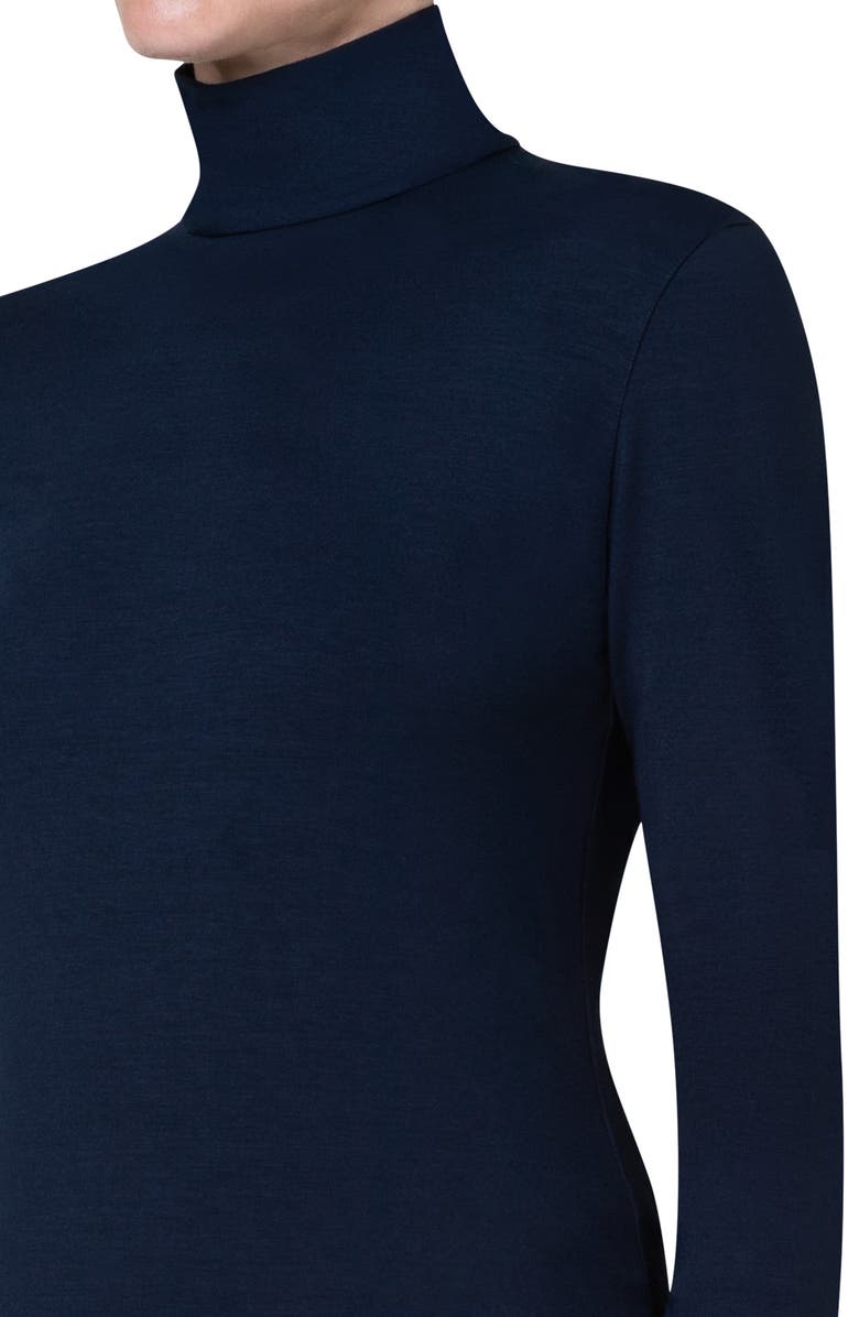 Akris punto Stretch Jersey Turtleneck Top, Alternate, color,