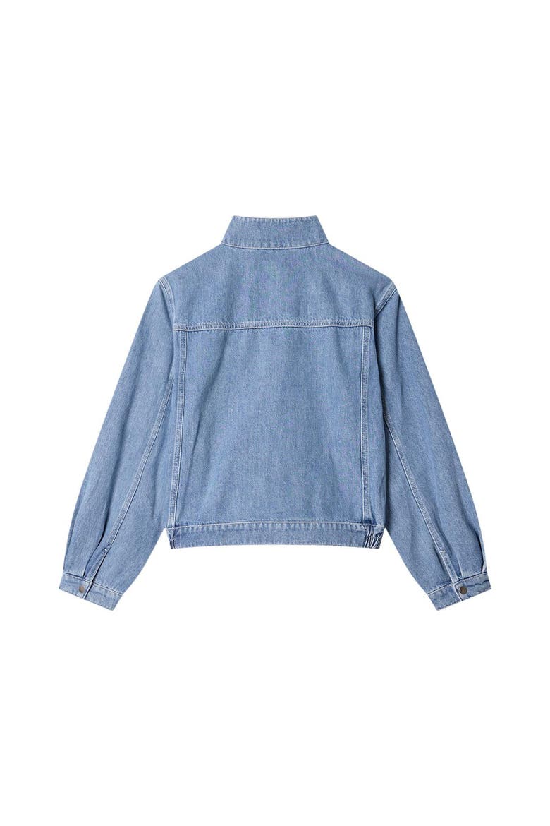 Denim Bomber Jacket, Alternate, color, Blue