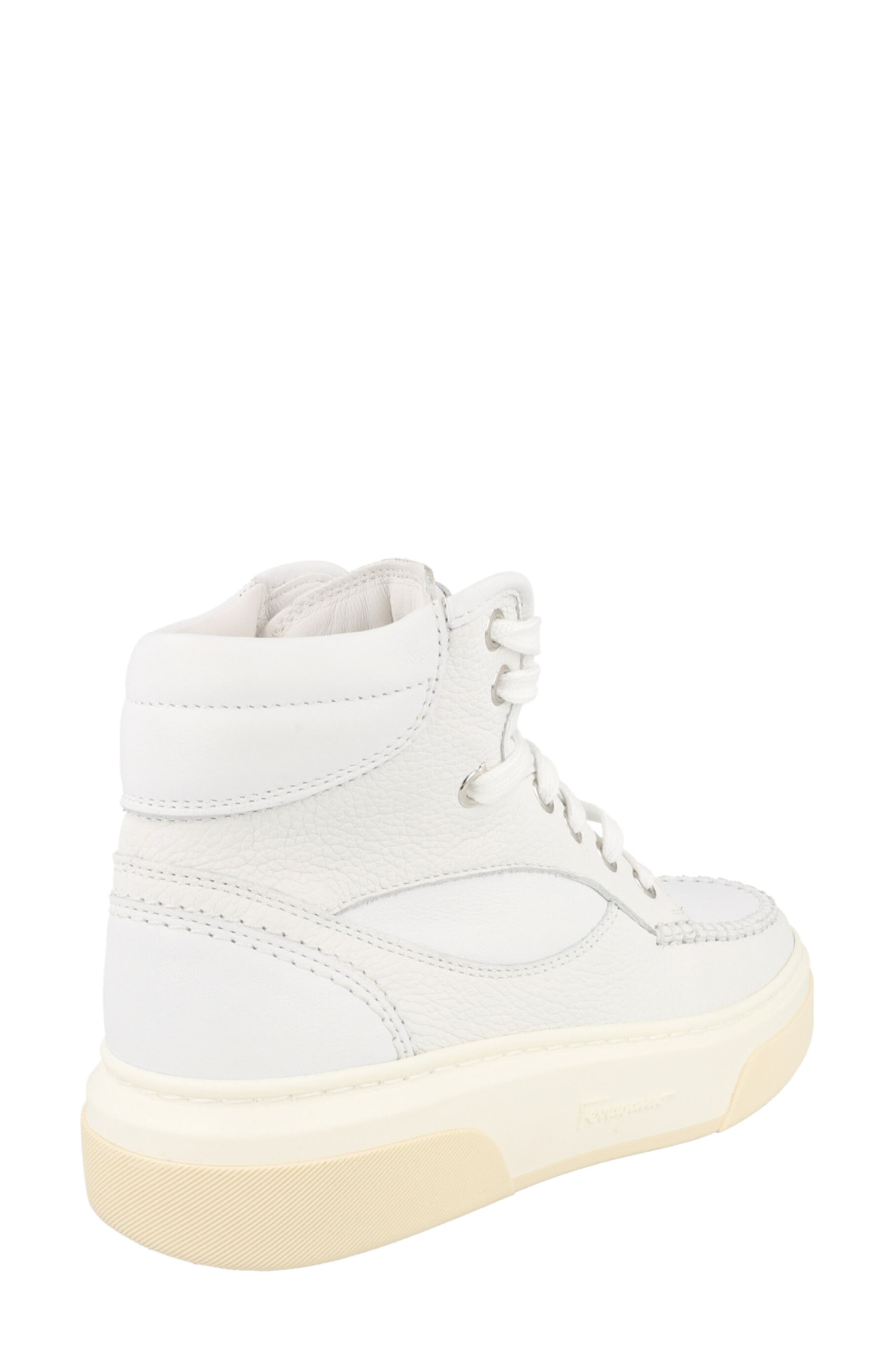 FERRAGAMO Cassina High Top Sneaker, Alternate, color, White