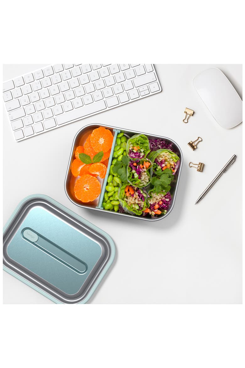 Kids' Stainless Steel Leak-Resistant Lunch Box - Aqua, Alternate, color, AQUA