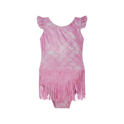 Infant & Toddlers Sun Protective UPF 50+ Keilani One-Piece Swimsuit with Fringe