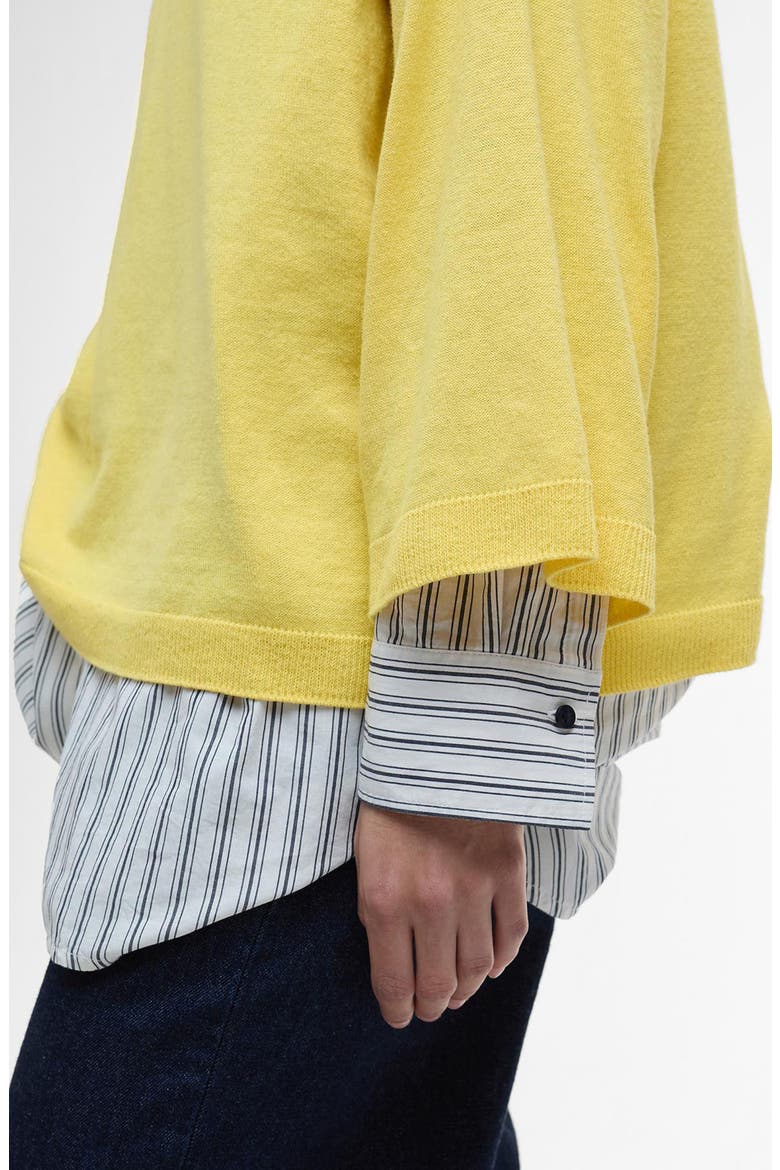 Lucy Jersey Cotton & Linen Sweater, Alternate, color, SUNRAY YELLOW