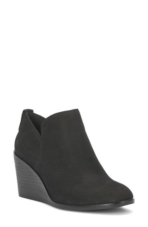 Zinlay Leather Wedge Bootie