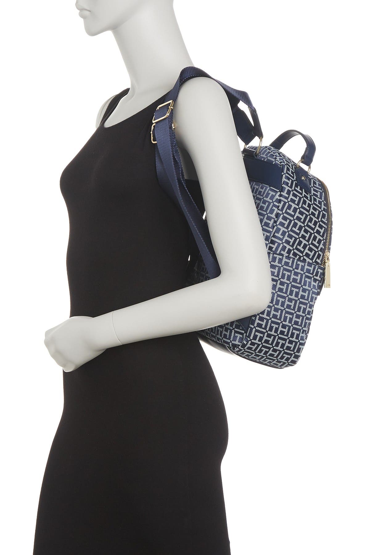 Tommy Hilfiger Emilia Dome Mono Jacquard Backpack, Alternate, color, 