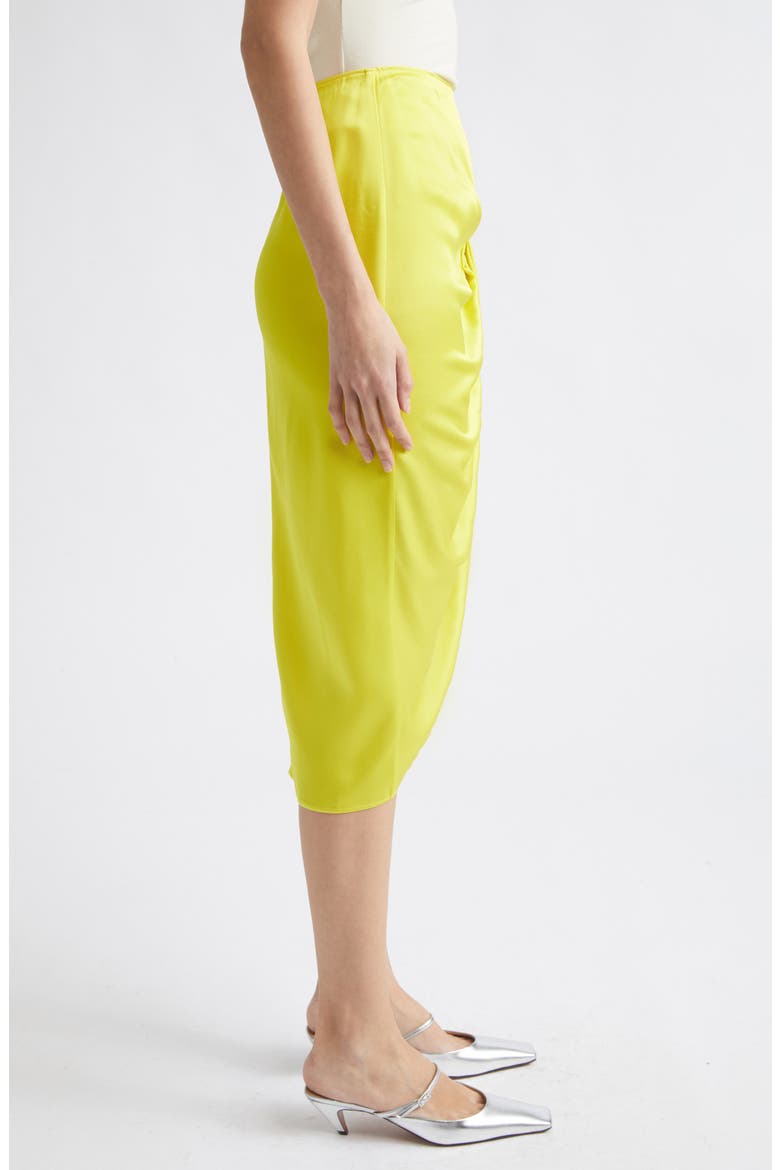 Draped Satin Skirt, Alternate, color, BRIGHT YELLOW