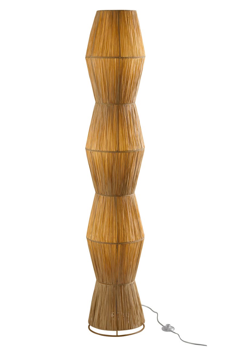 Renata Paper Lantern Floor Lamp, Main, color, BROWN