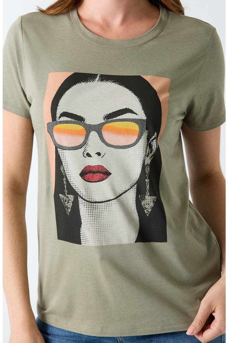 Sunglasses Mood Crewneck T-Shirt, Alternate, color, OPEN GREEN