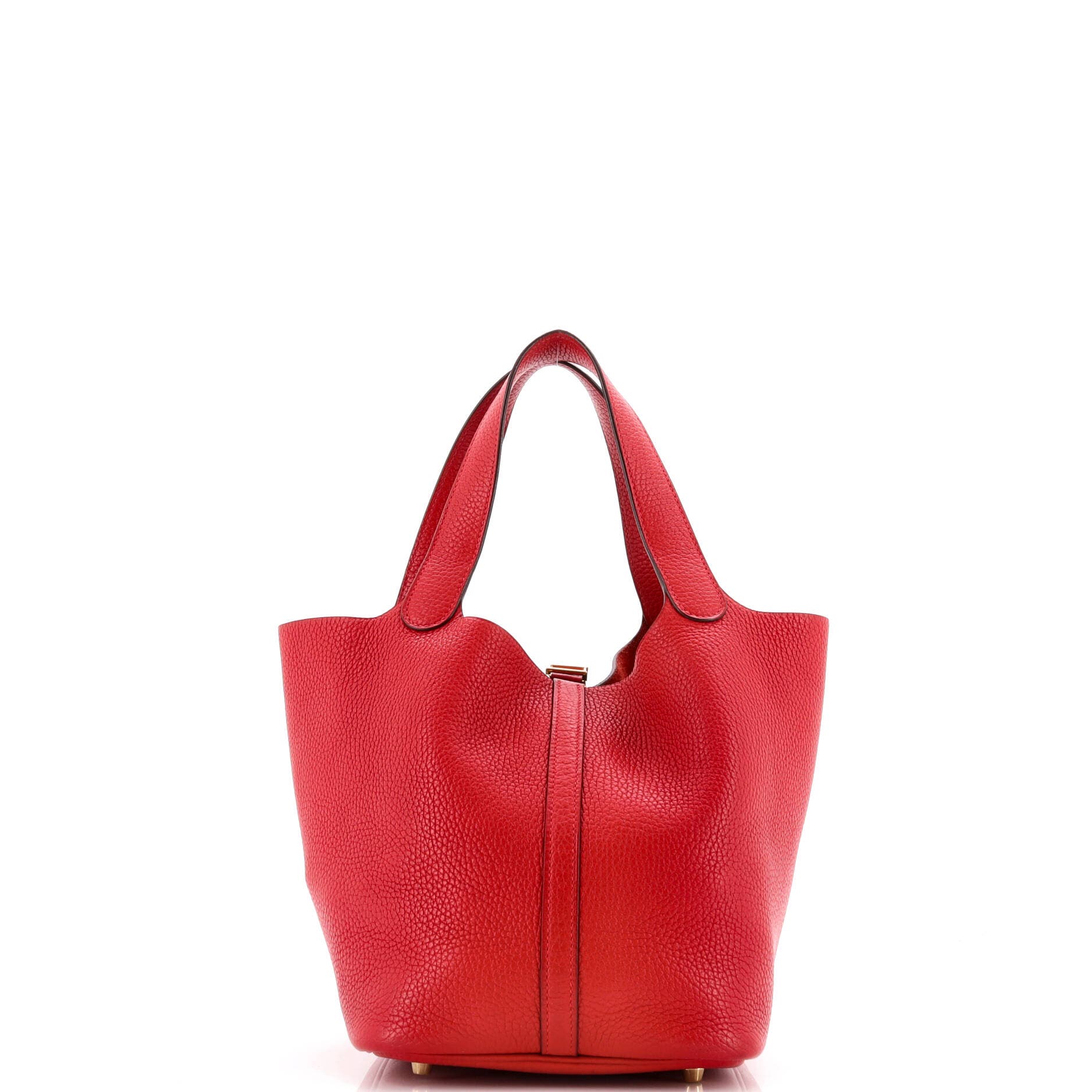 Pre-Owned Hermes Picotin Lock Bag Clemence MM, Alternate, color, Rouge Vif