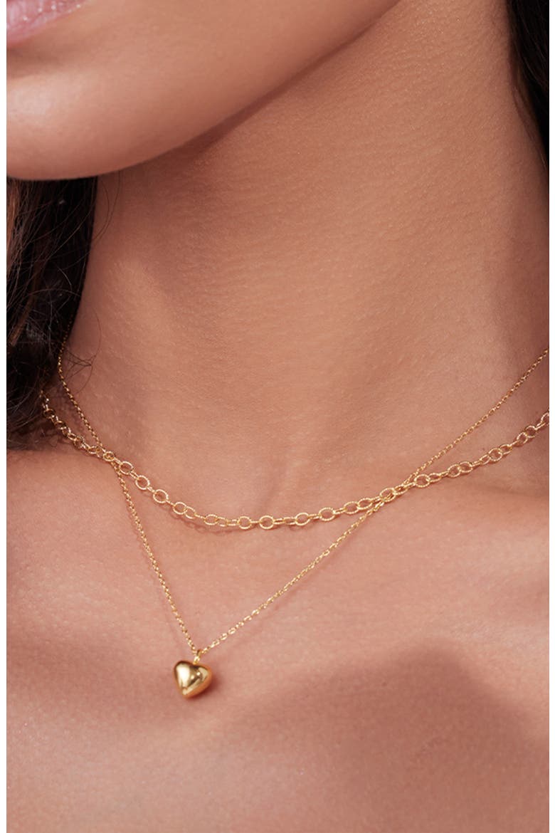 The Sweetheart Necklace Stack Set Gift Idea, Alternate, color, Gold