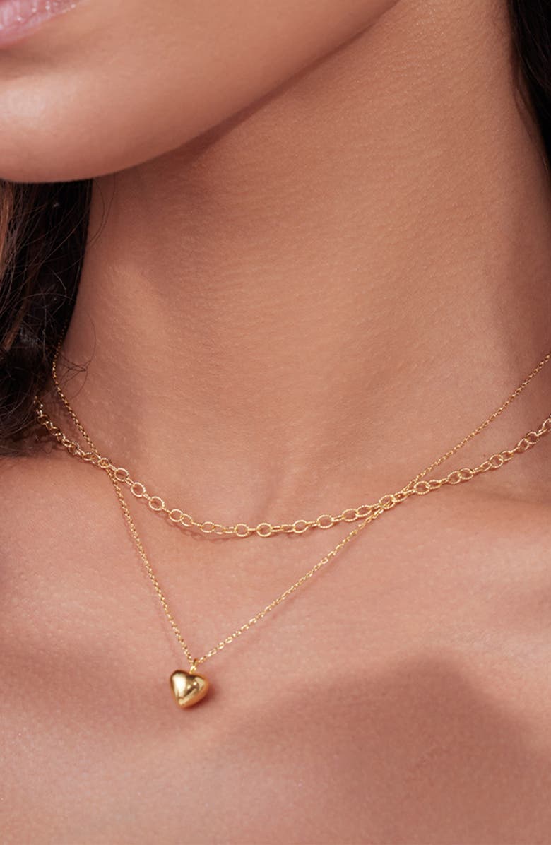 Bearfruit Jewelry The Sweetheart Necklace Stack Set Holiday Gift Idea, Alternate, color, Gold