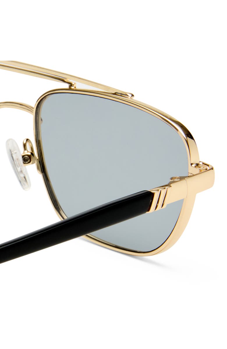Le Specs Le Mimi 57mm Aviator Sunglasses, Alternate, color, Gold / Smoke Tint