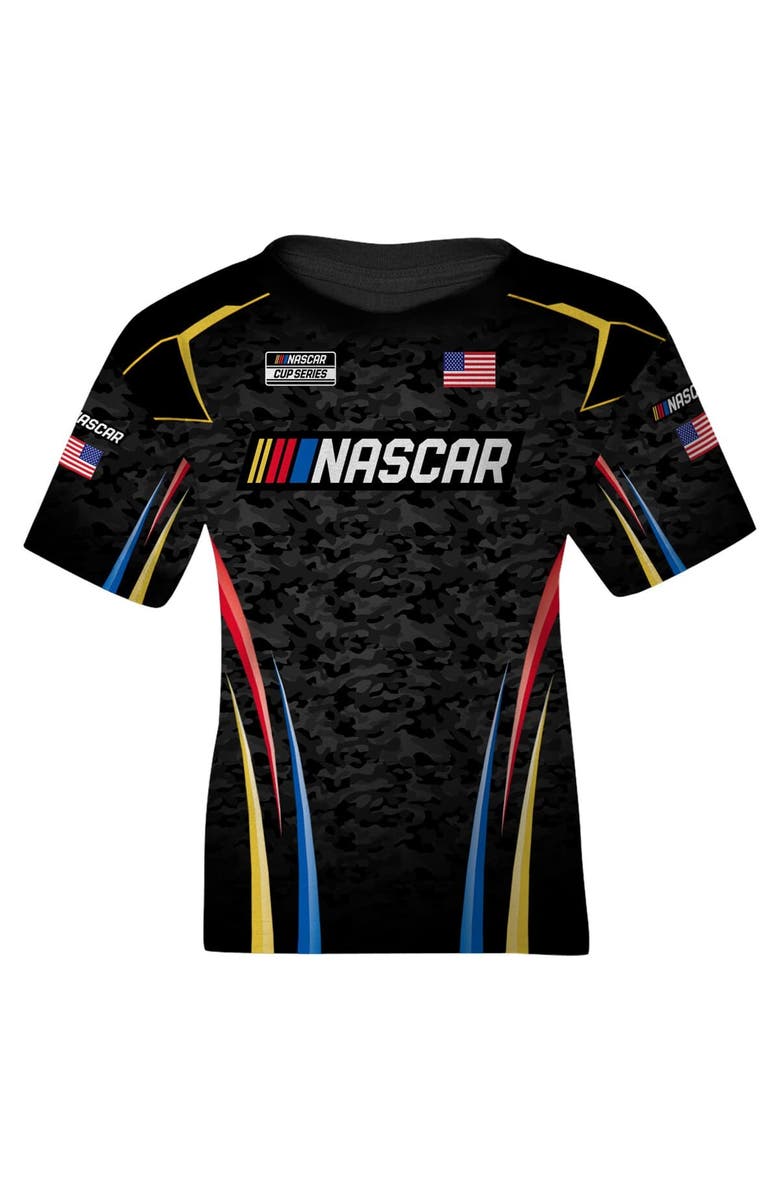 CHECKERED FLAG Youth Checkered Flag Sports  Black NASCAR   Uniform T-Shirt, Alternate, color, Black