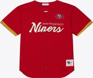 Mitchell & Ness Men's Mitchell & Ness Scarlet San Francisco 49ers Head Coach Mesh Full-Button Fashion Jersey