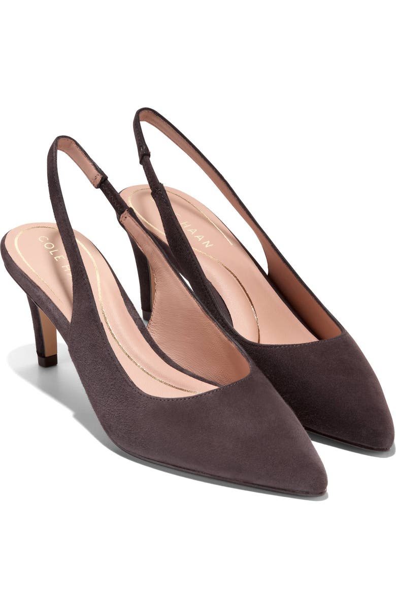 Cole Haan Vandam Slingback Pump, Main, color, Dark Chocolate Suede
